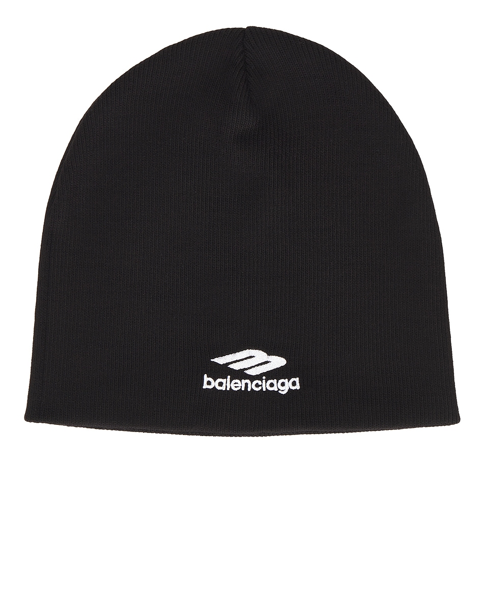 Image 1 of Balenciaga Beanie in Black & White