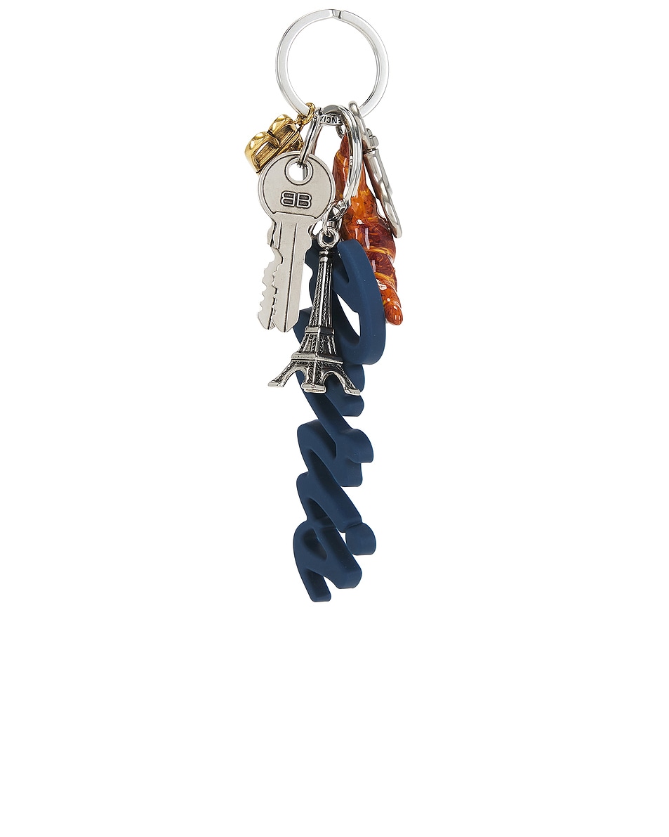 Image 1 of Balenciaga Tourist Paris Keyring in Multicolor