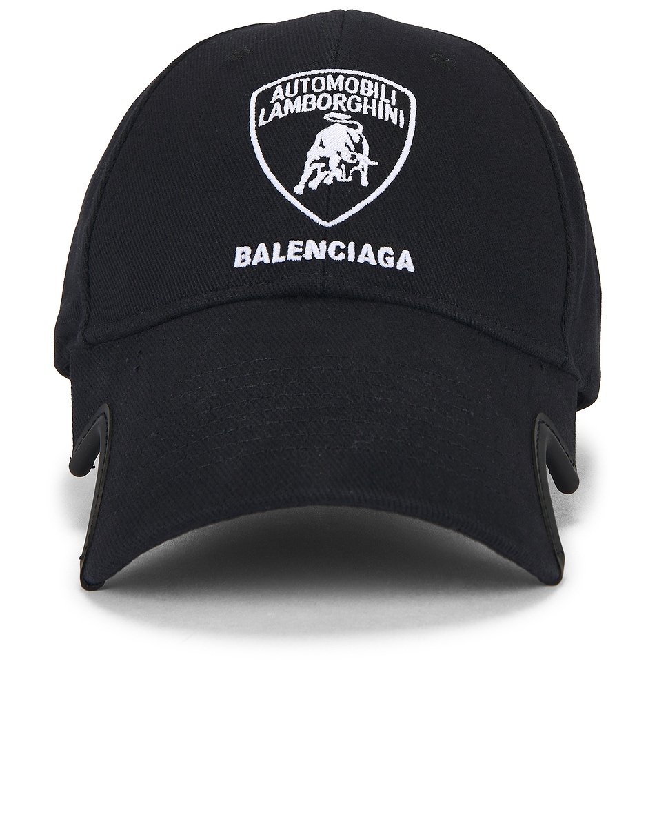 Image 1 of Balenciaga Lamborghini Cap in Black