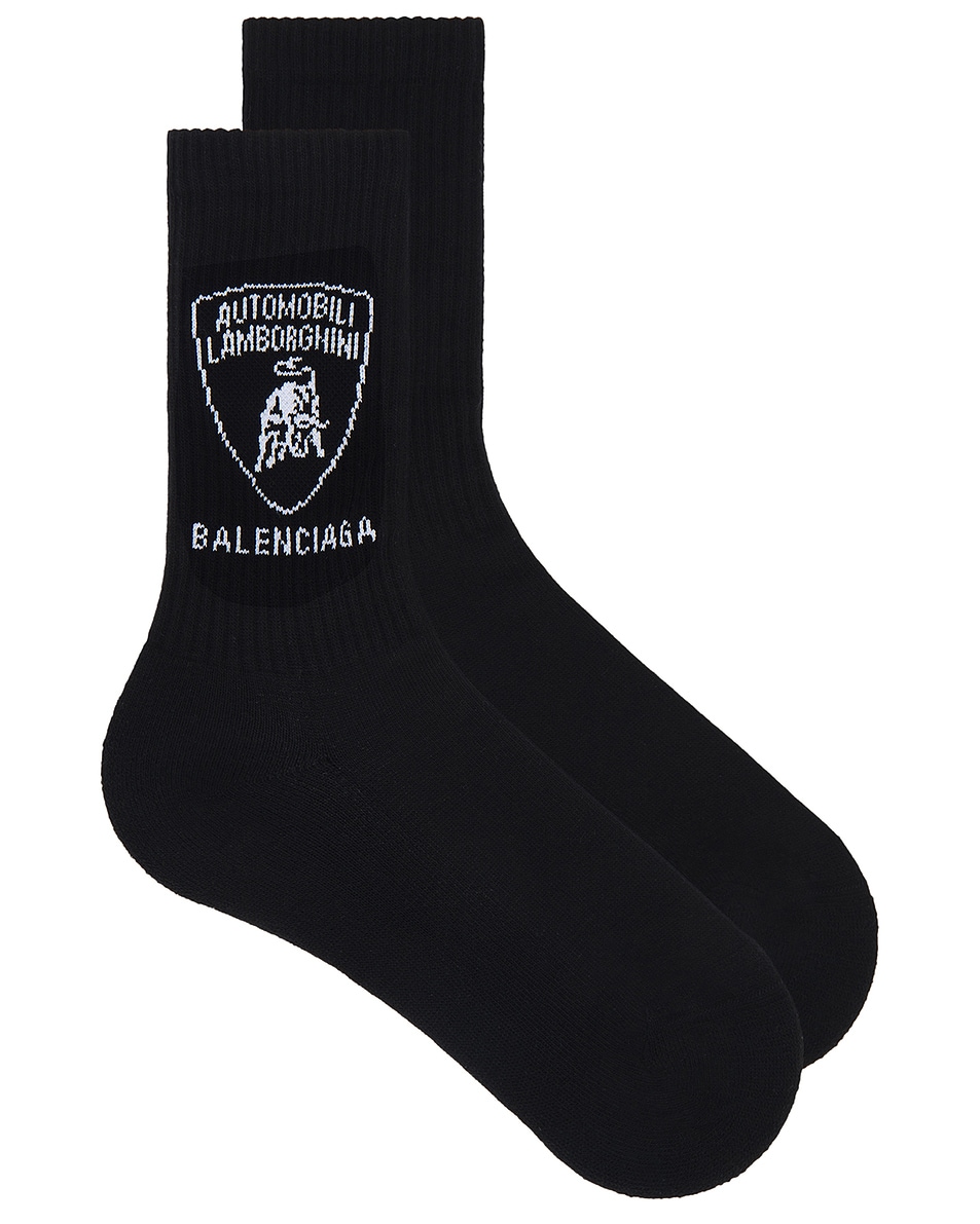 Image 1 of Balenciaga Lamborghini Socks in Black & White