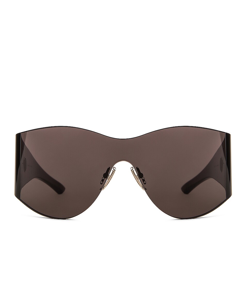 Image 1 of Balenciaga Mask Logo Sunglasses in Black