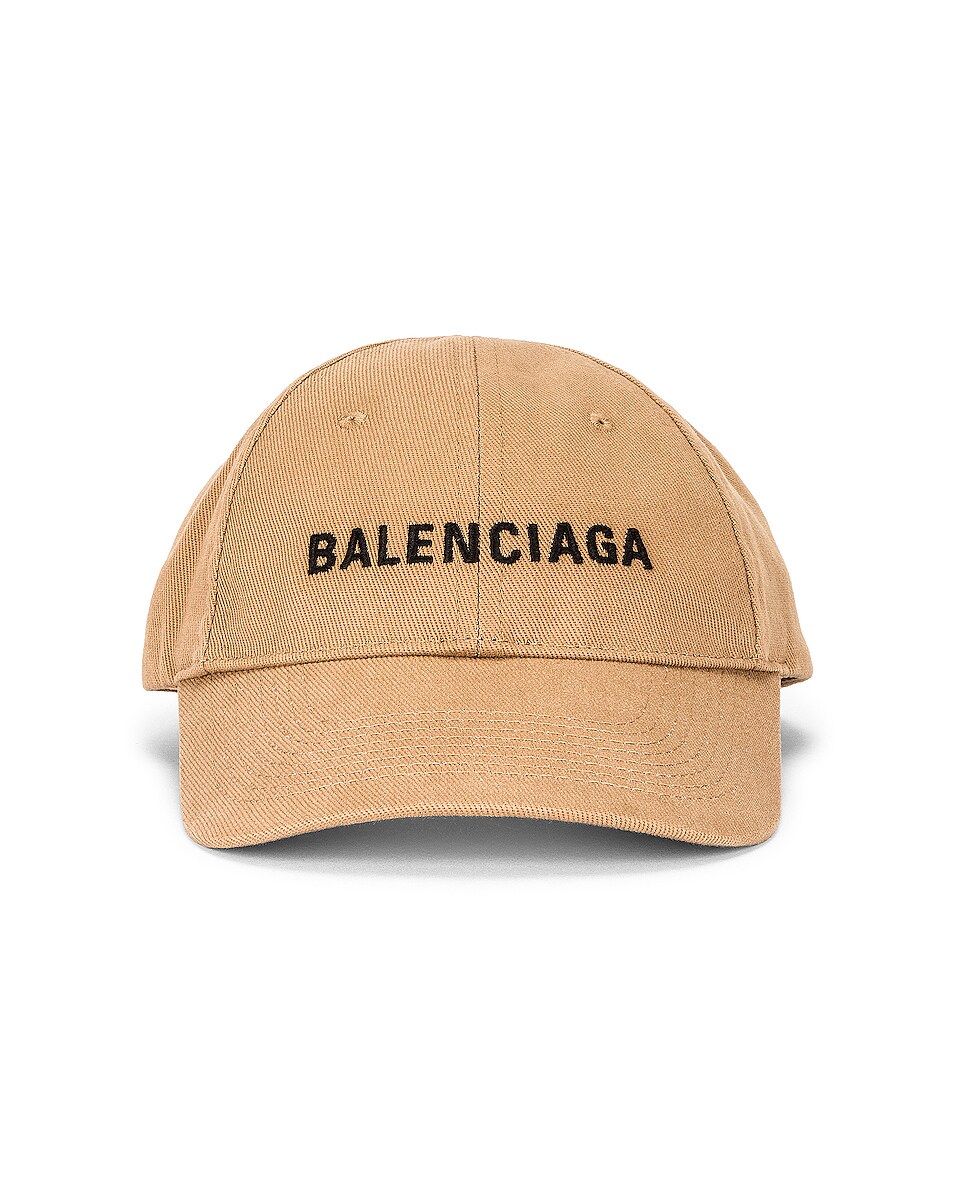 Image 1 of Balenciaga Classic Baseball Cap in Beige & Black
