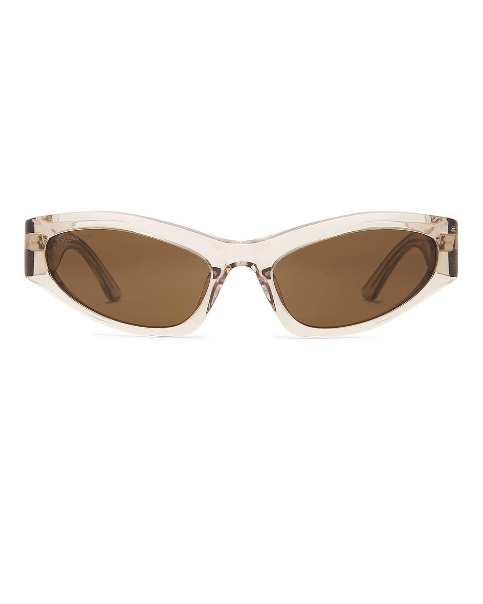 Image 1 of Balenciaga Cat Eye Sunglasses in Beige & Brown