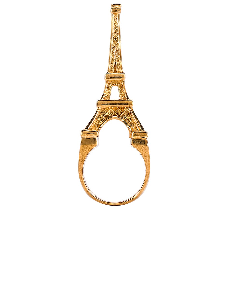 Image 1 of Balenciaga Eiffel Tower Ring in Gold