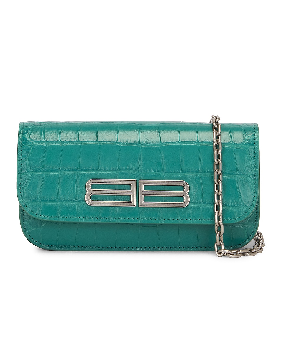 Image 1 of Balenciaga Gossip Wallet On Chain Bag in Jade