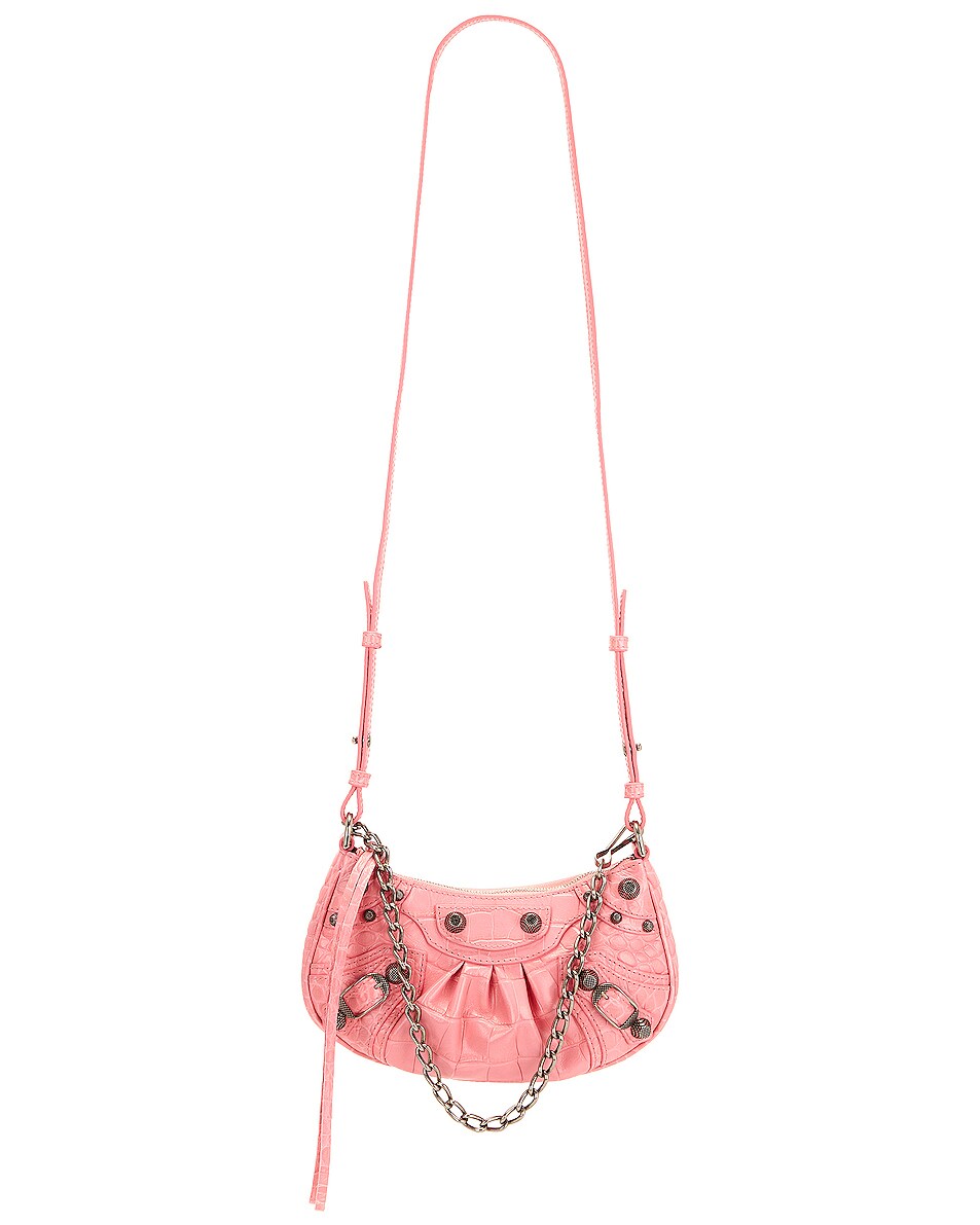 Image 1 of Balenciaga Mini Le Cagole Chain Bag in Sweet Pink