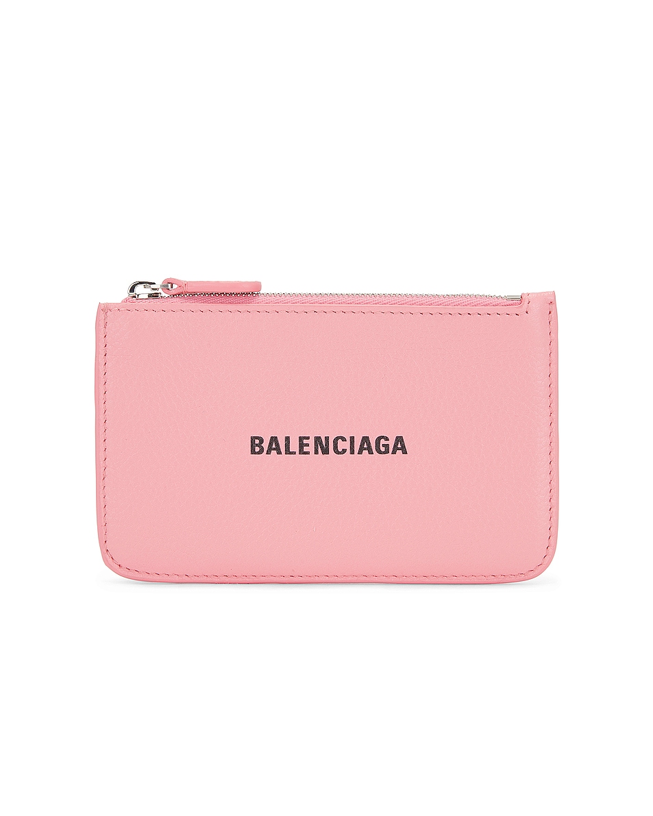 Image 1 of Balenciaga Long Cash and Card Wallet in Sweet Pink & Black