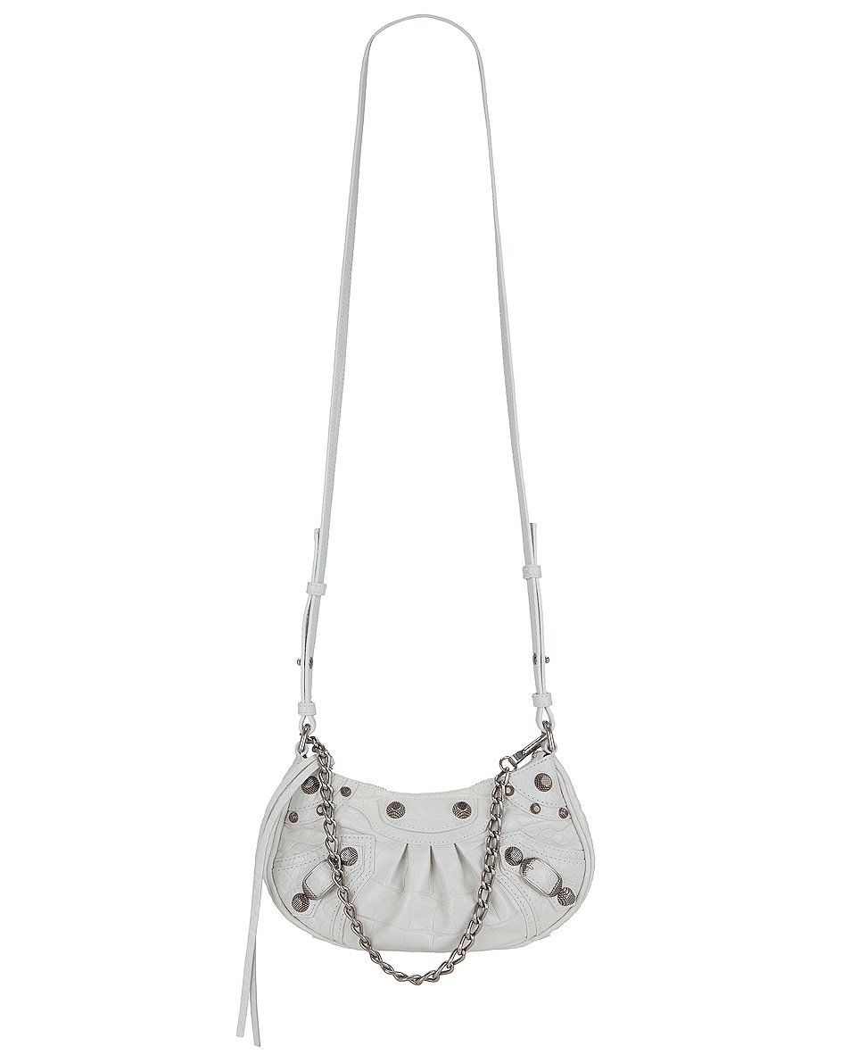 Image 1 of Balenciaga Mini Le Cagole Chain Bag in White