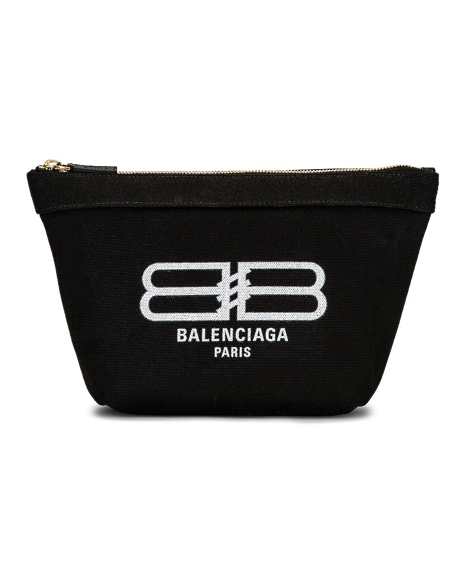 Image 1 of Balenciaga Small Jumbo Pouch in Black & White