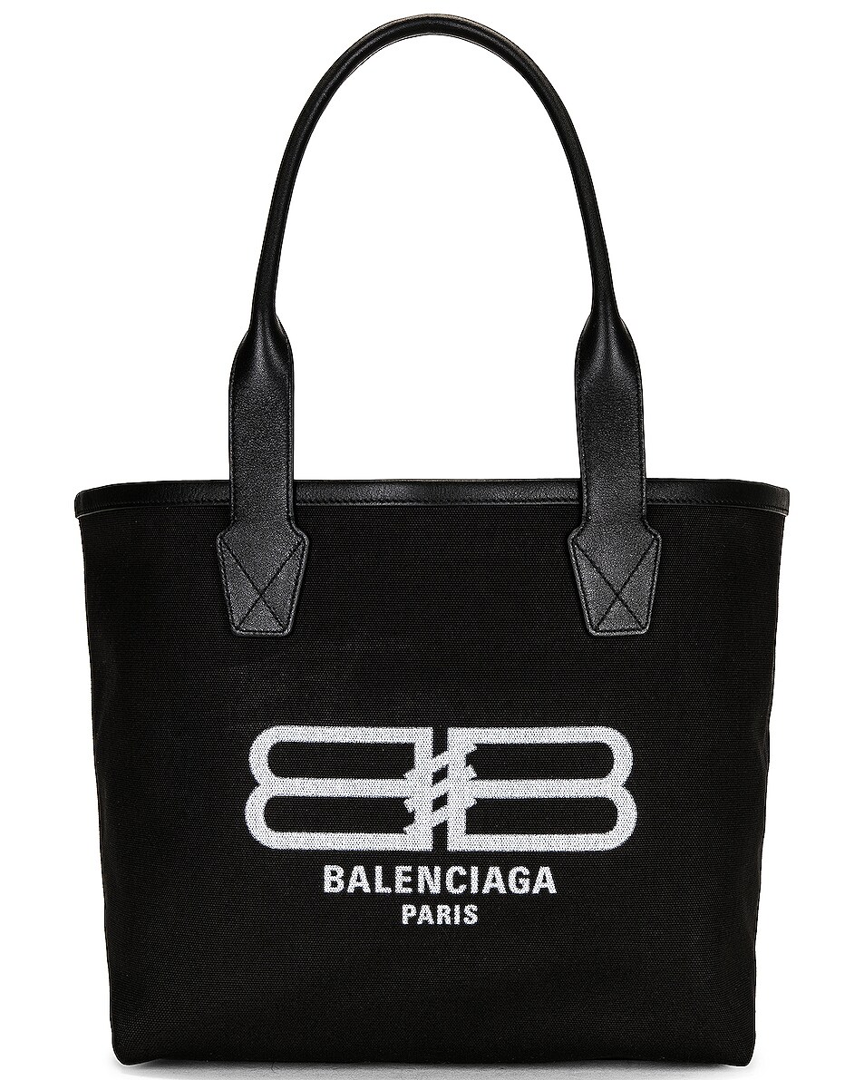 Image 1 of Balenciaga Small Jumbo Tote Bag in Black & White