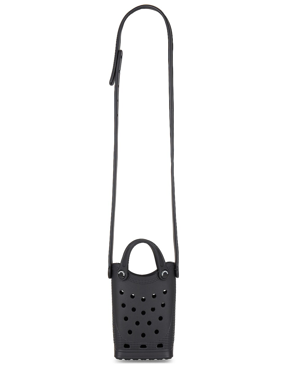 Image 1 of Balenciaga Crocs Phone Holder in Black