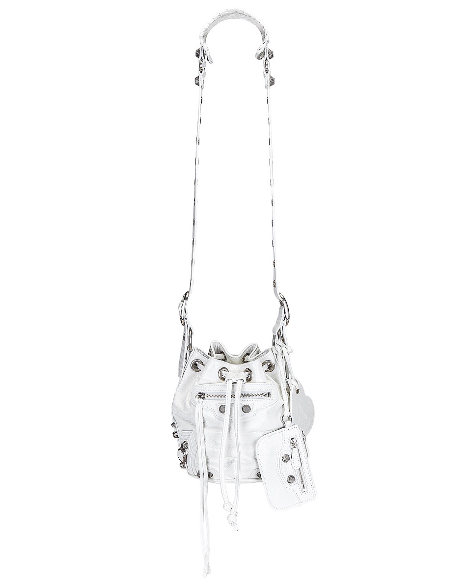 Image 1 of Balenciaga Extra Small Le Cagole Bucket Bag in Optic White