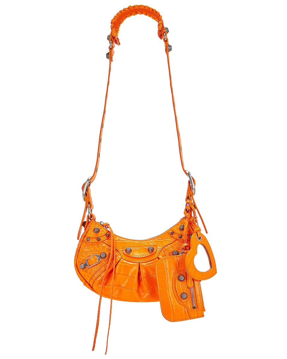 Image 1 of Balenciaga Extra Small Le Cagole Shoulder Bag in Pop Orange