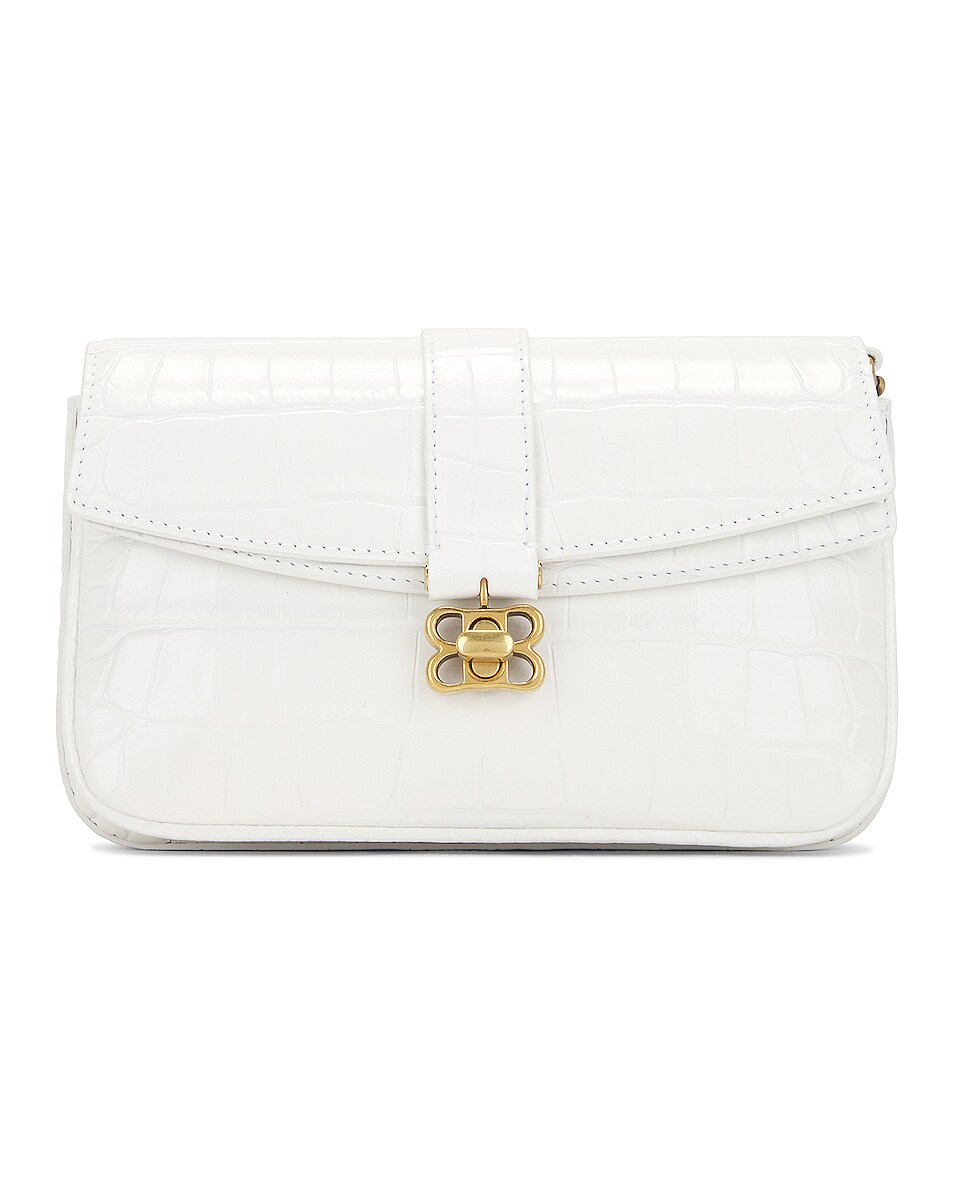 Image 1 of Balenciaga Extra Small Lady Flap Bag in Optic White