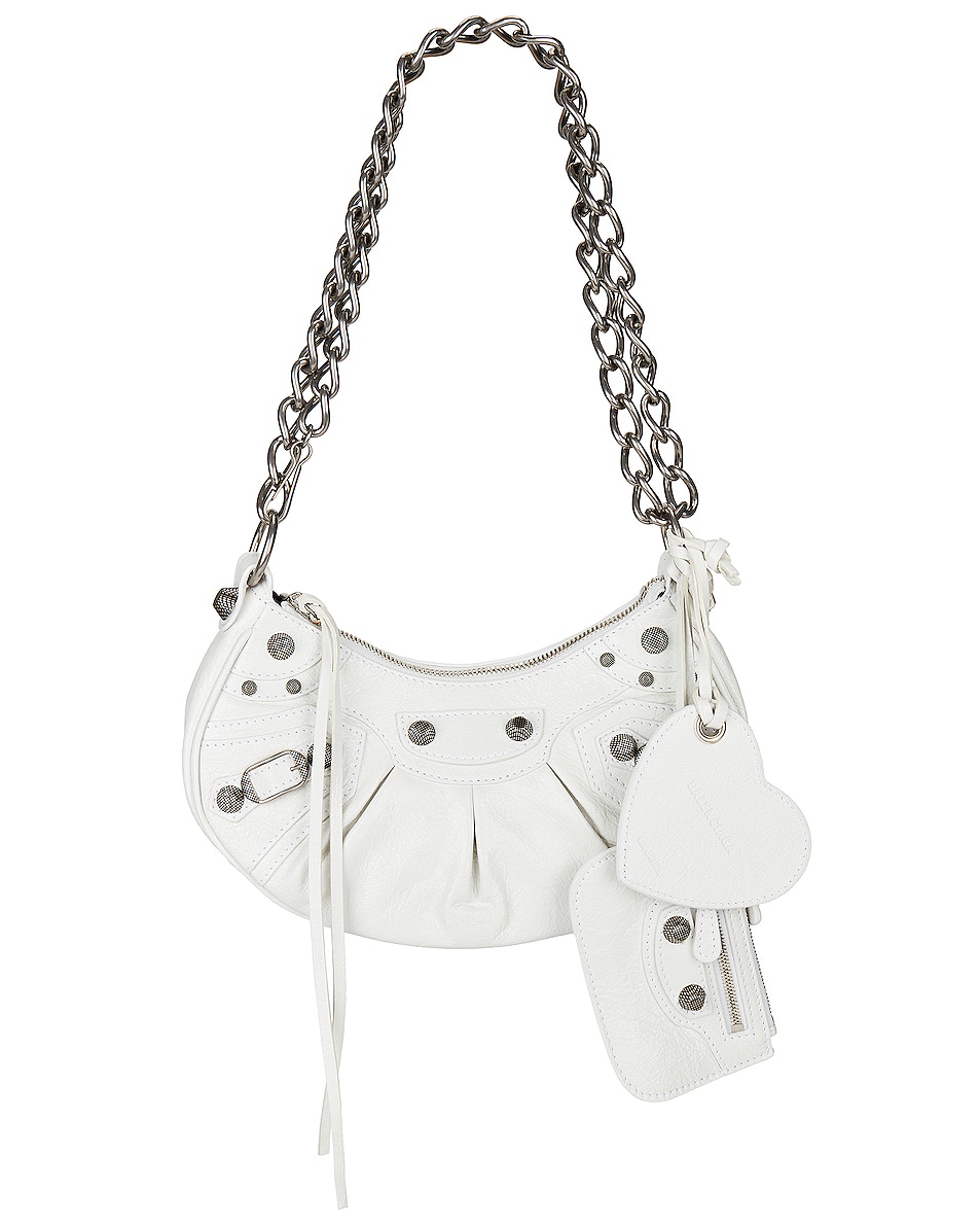 Image 1 of Balenciaga XS Le Cagole Hobo Bag in Optic White