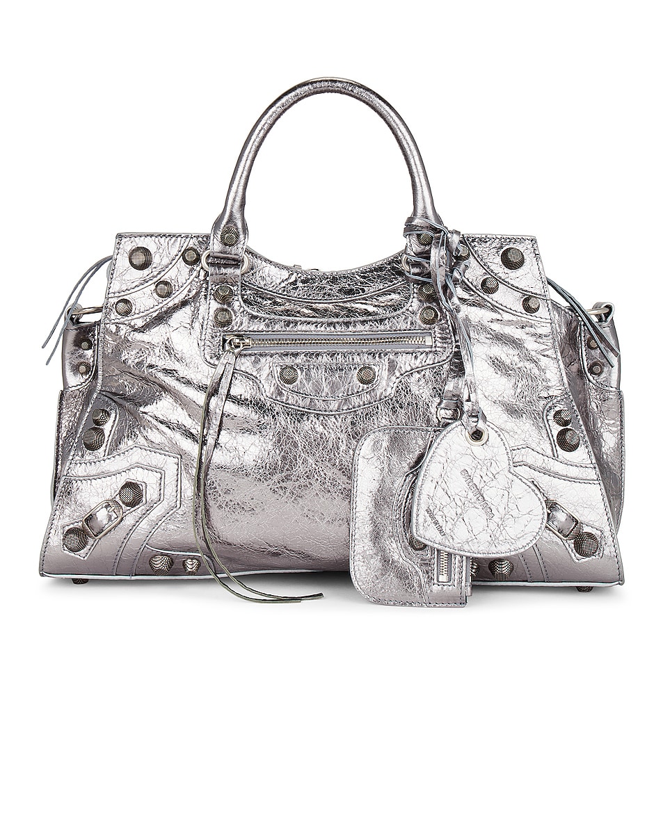 Image 1 of Balenciaga Neo Cagole City Bag in Silver