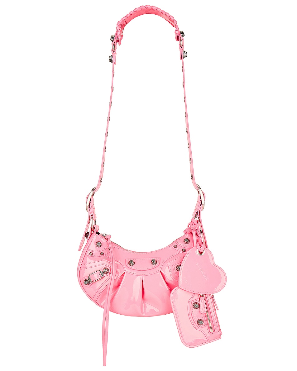 Image 1 of Balenciaga XS Le Cagole Faux Leather Shoulder Bag in Sweet Pink