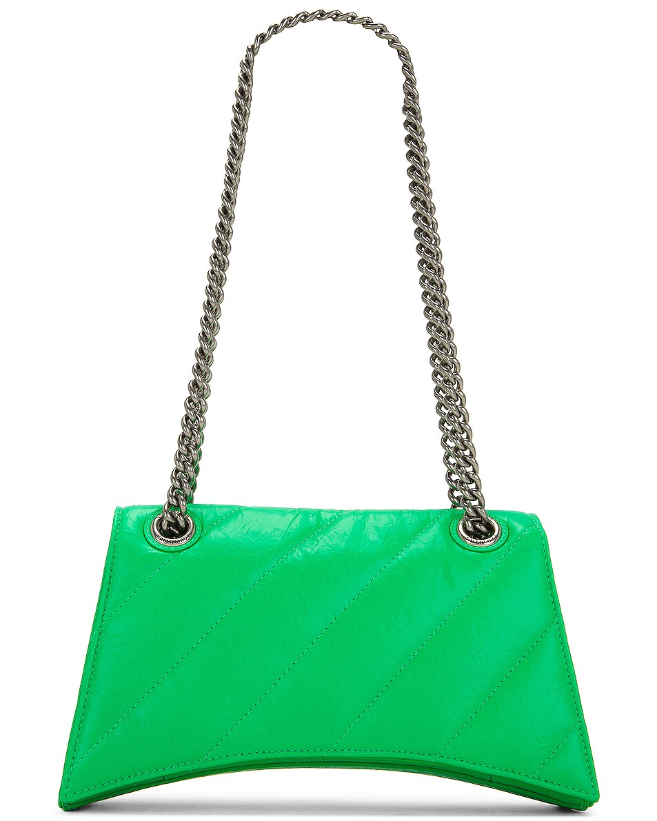 Balenciaga Small Crush Quilted Chain Bag in Vivid Green | FWRD