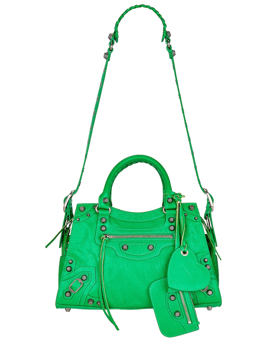 Image 1 of Balenciaga Small Neo Cagole City Bag in Vivid Green