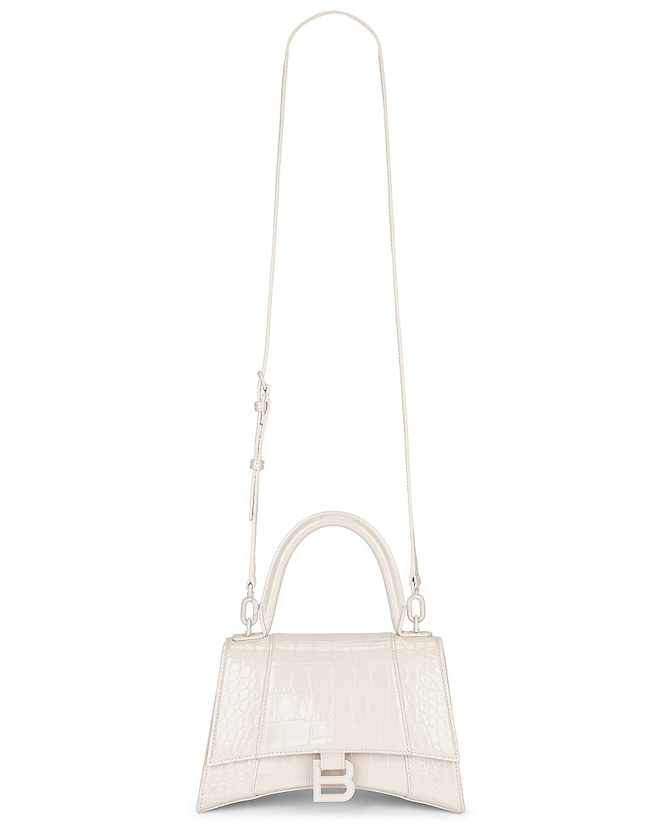 Image 1 of Balenciaga Small Hourglass Top Handle Bag in Nacre