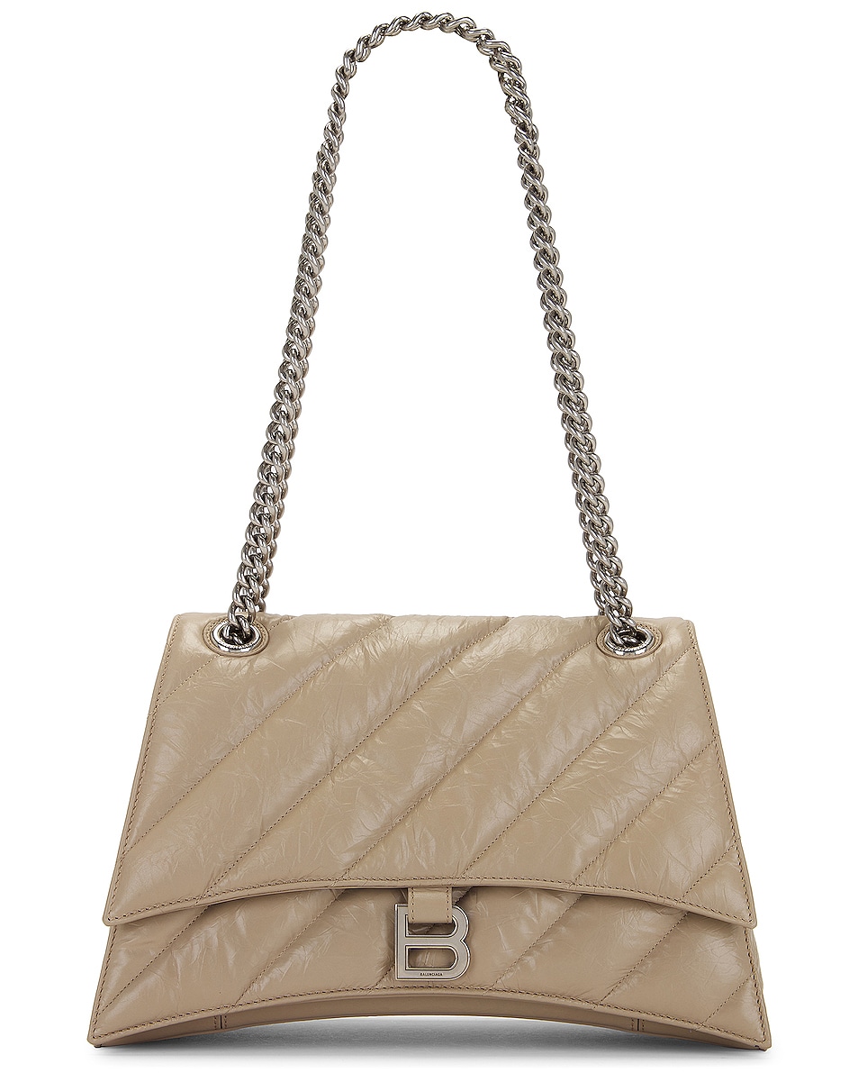Image 1 of Balenciaga Medium Crush Chain Bag In Taupe in Taupe