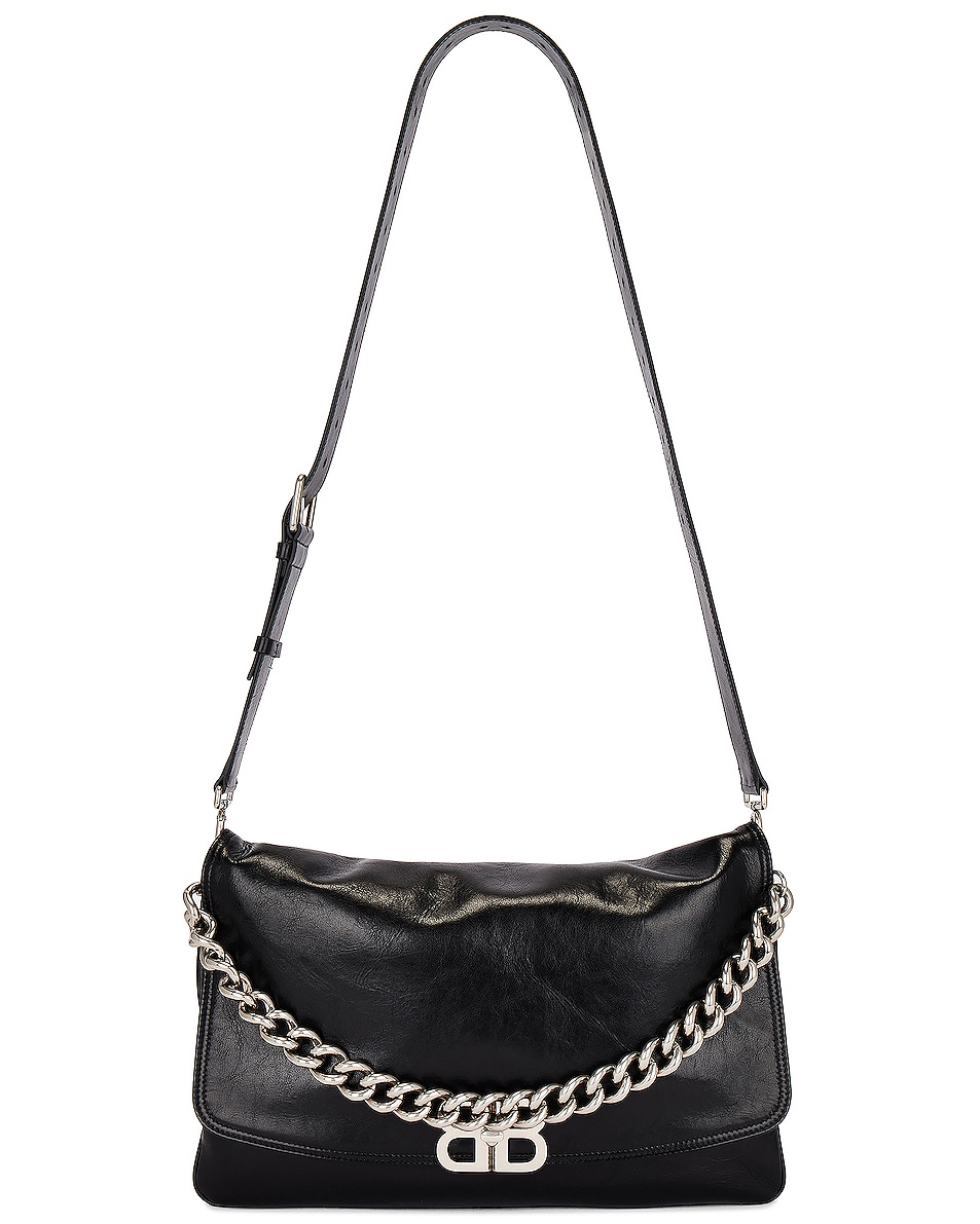 Image 1 of Balenciaga Large Bb Soft Flap Bag In Black in Black