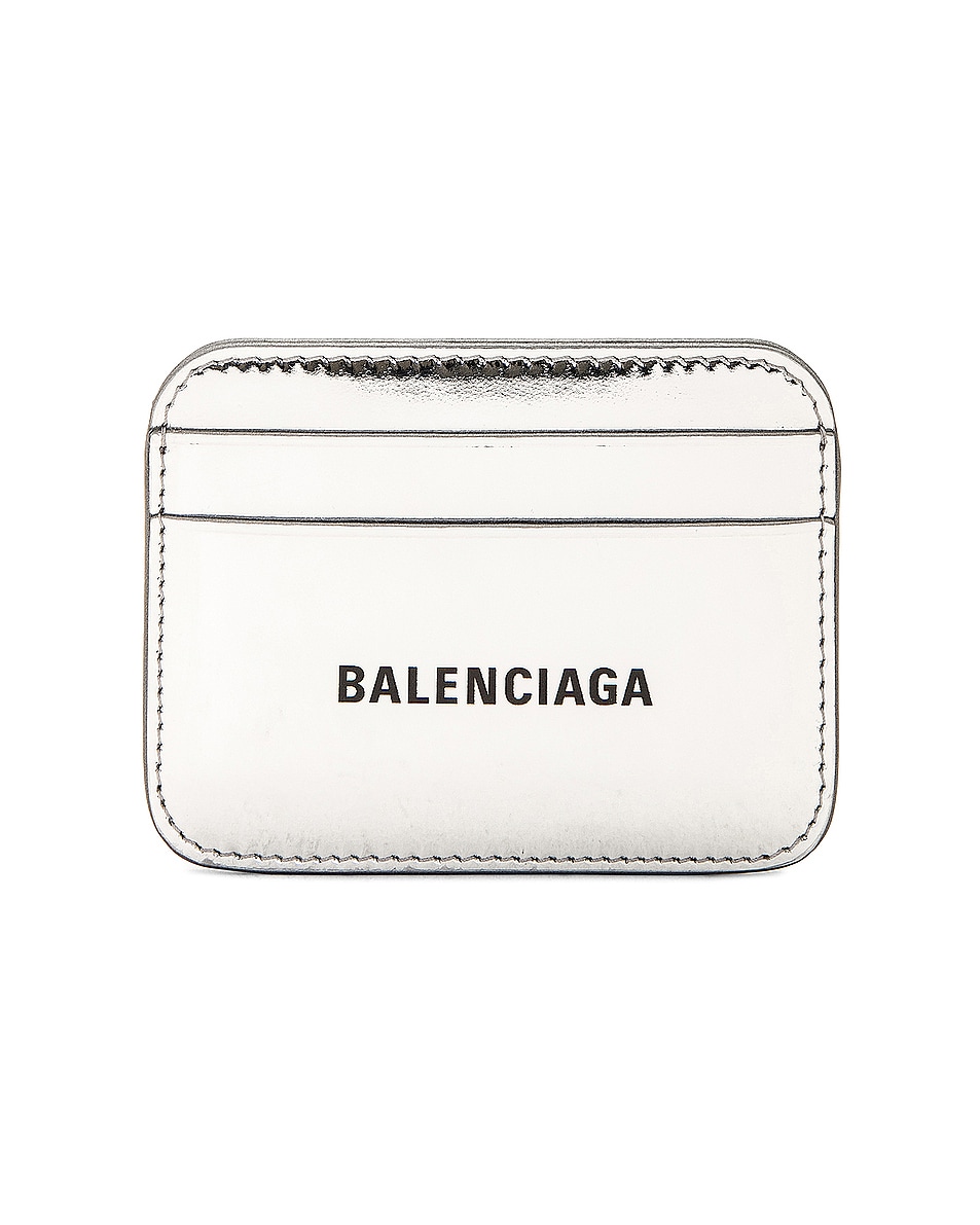 Image 1 of Balenciaga Cash Card Holder in Silver & Black