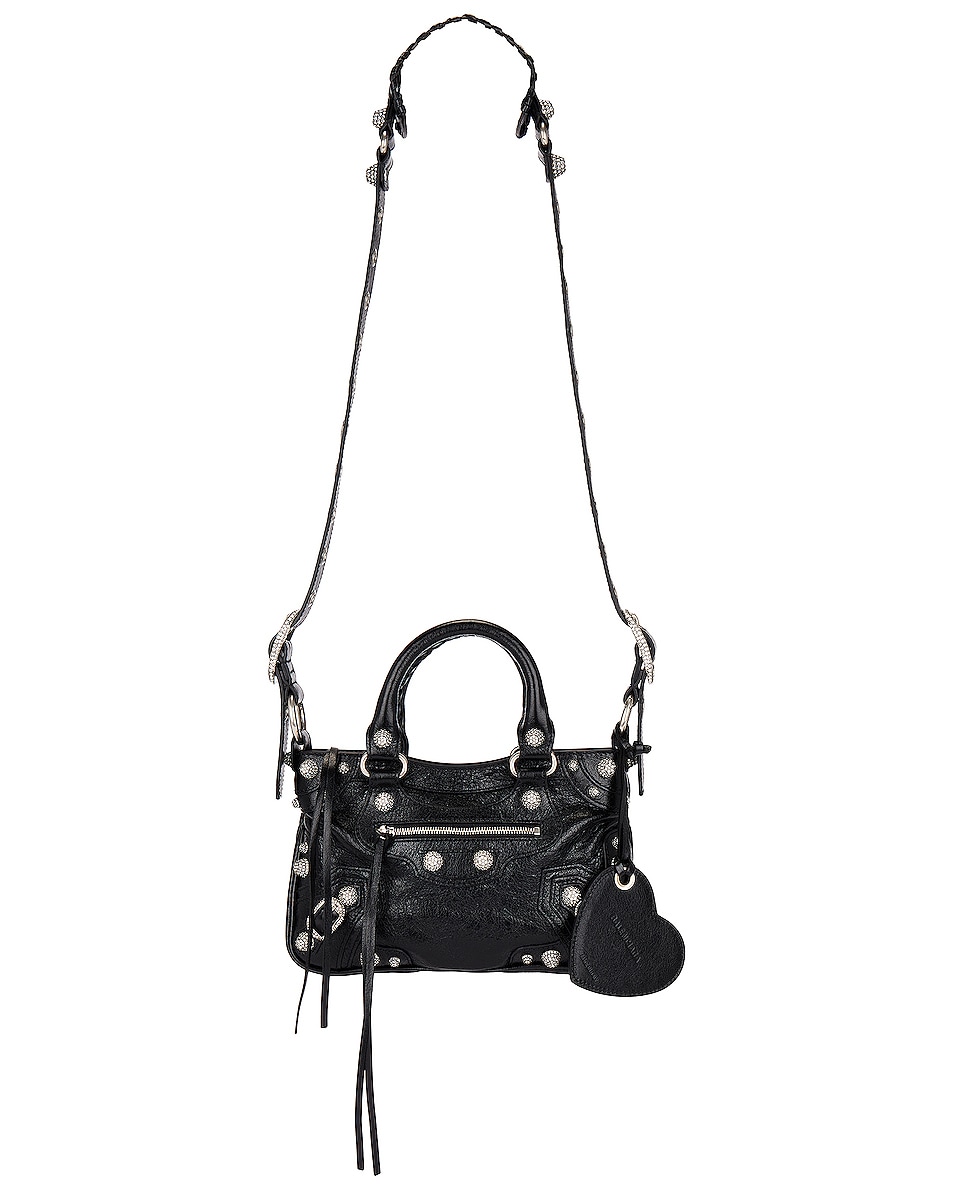 Image 1 of Balenciaga Neo Cagole With Strass Small Tote Bag in Black