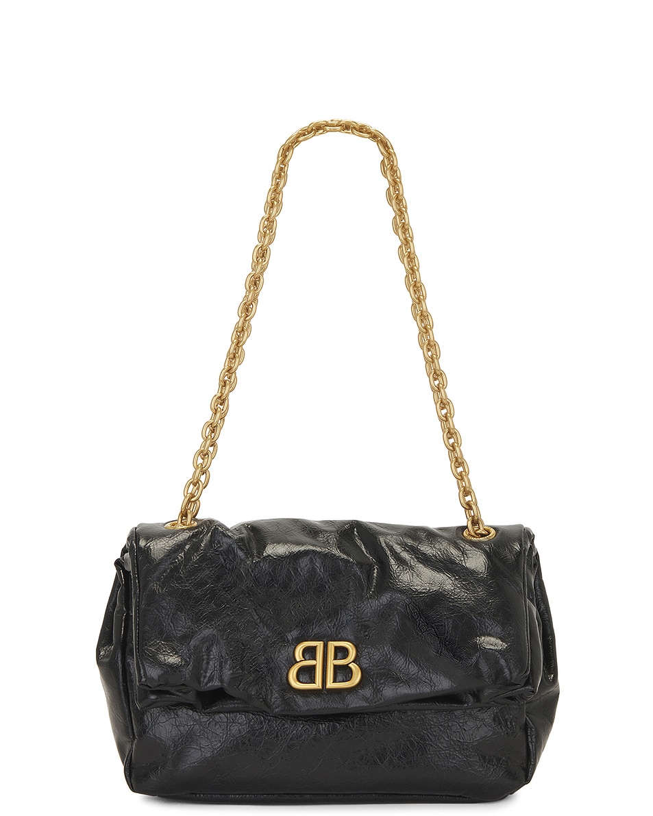 Image 1 of Balenciaga Monaco Small Chain Bag in Black