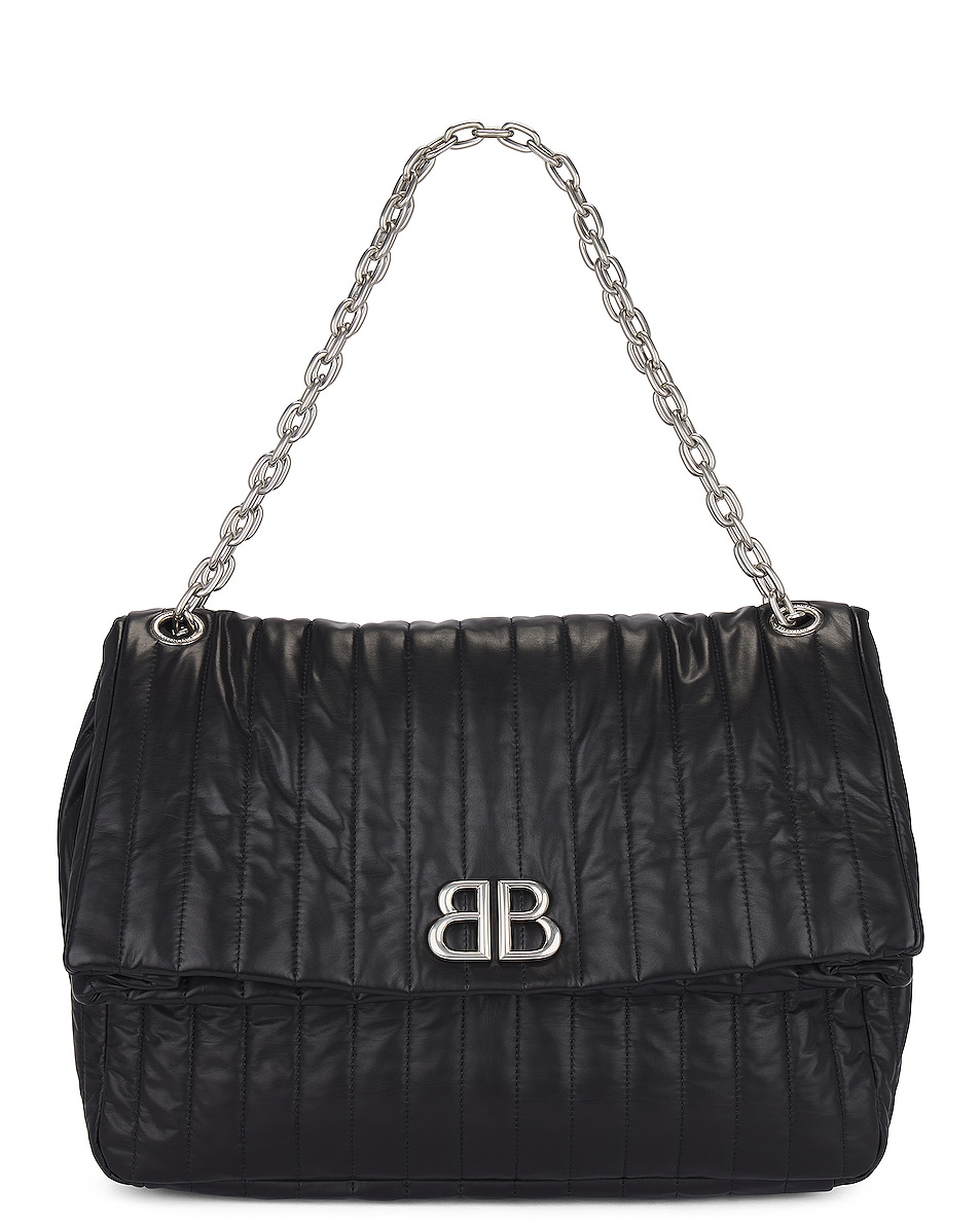Image 1 of Balenciaga Monaco XL Chain Bag in Black