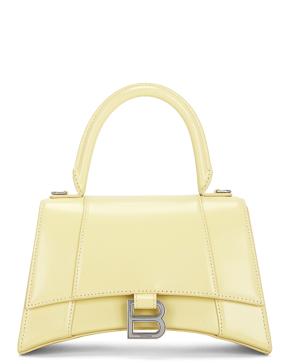Image 1 of Balenciaga Hourglass Top Handle Small Bag in Butter Yellow