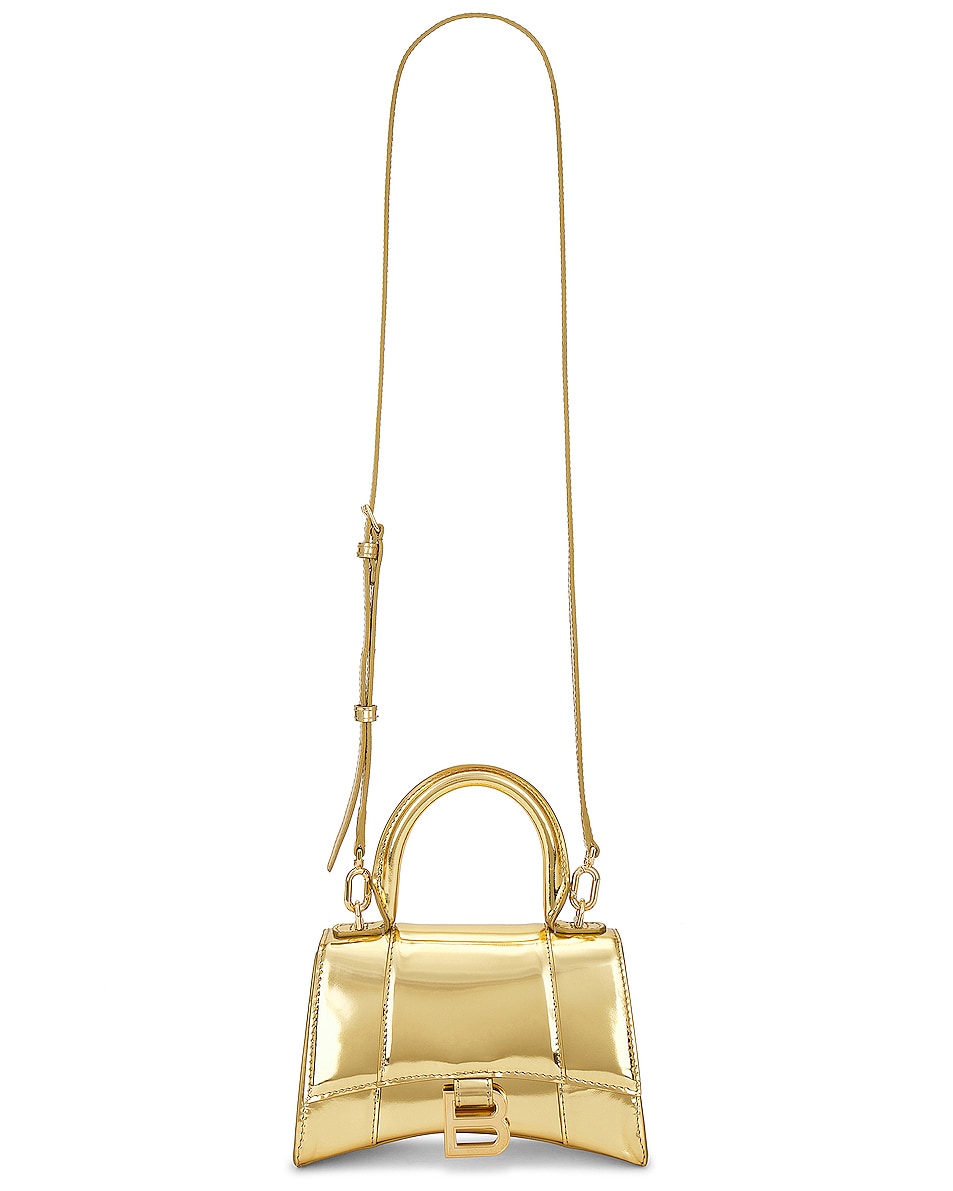Image 1 of Balenciaga Hourglass Top Handle XS Bag in Gold