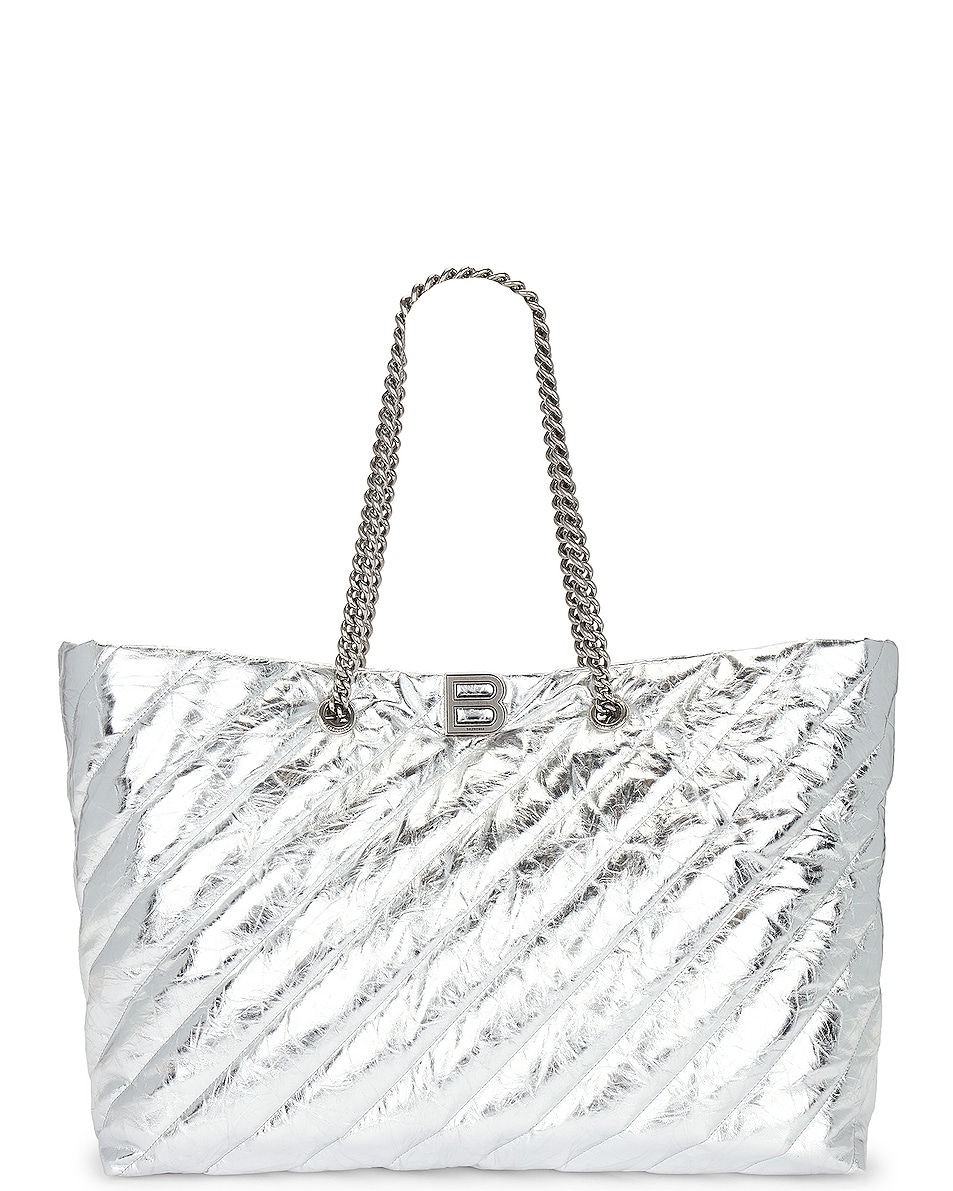 Image 1 of Balenciaga Large Crush Carry All in Silver