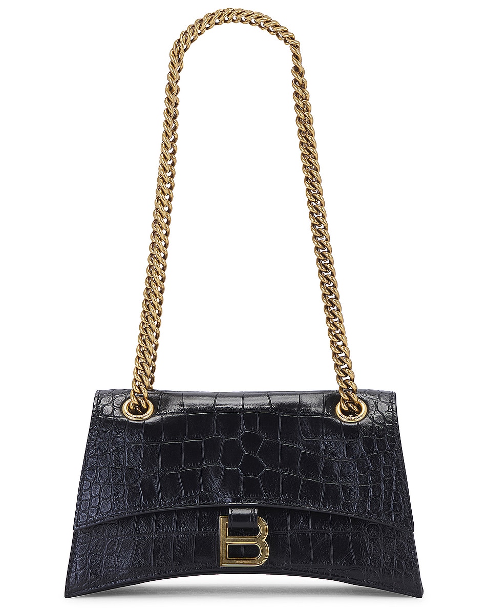 Image 1 of Balenciaga Crush Chain Small Bag in Black