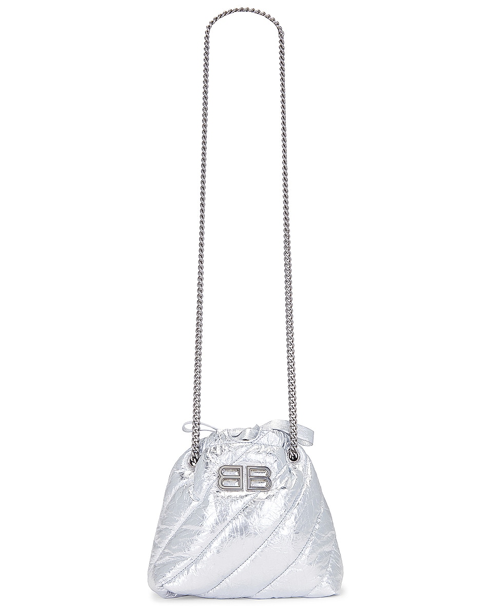 Image 1 of Balenciaga Crush XS Tote Bag in Silver