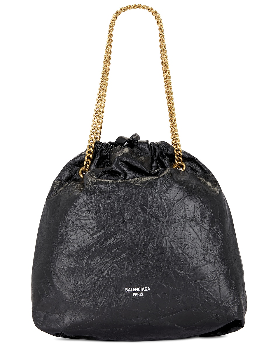 Image 1 of Balenciaga Crush Medium Tote Bag in Black