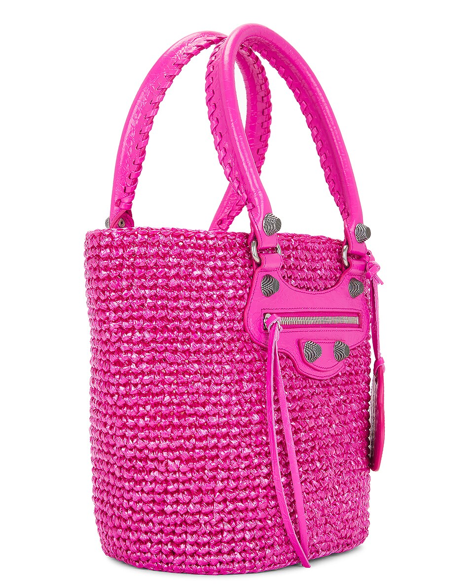 Le Cagole Small Panier Tote Bag in Pink