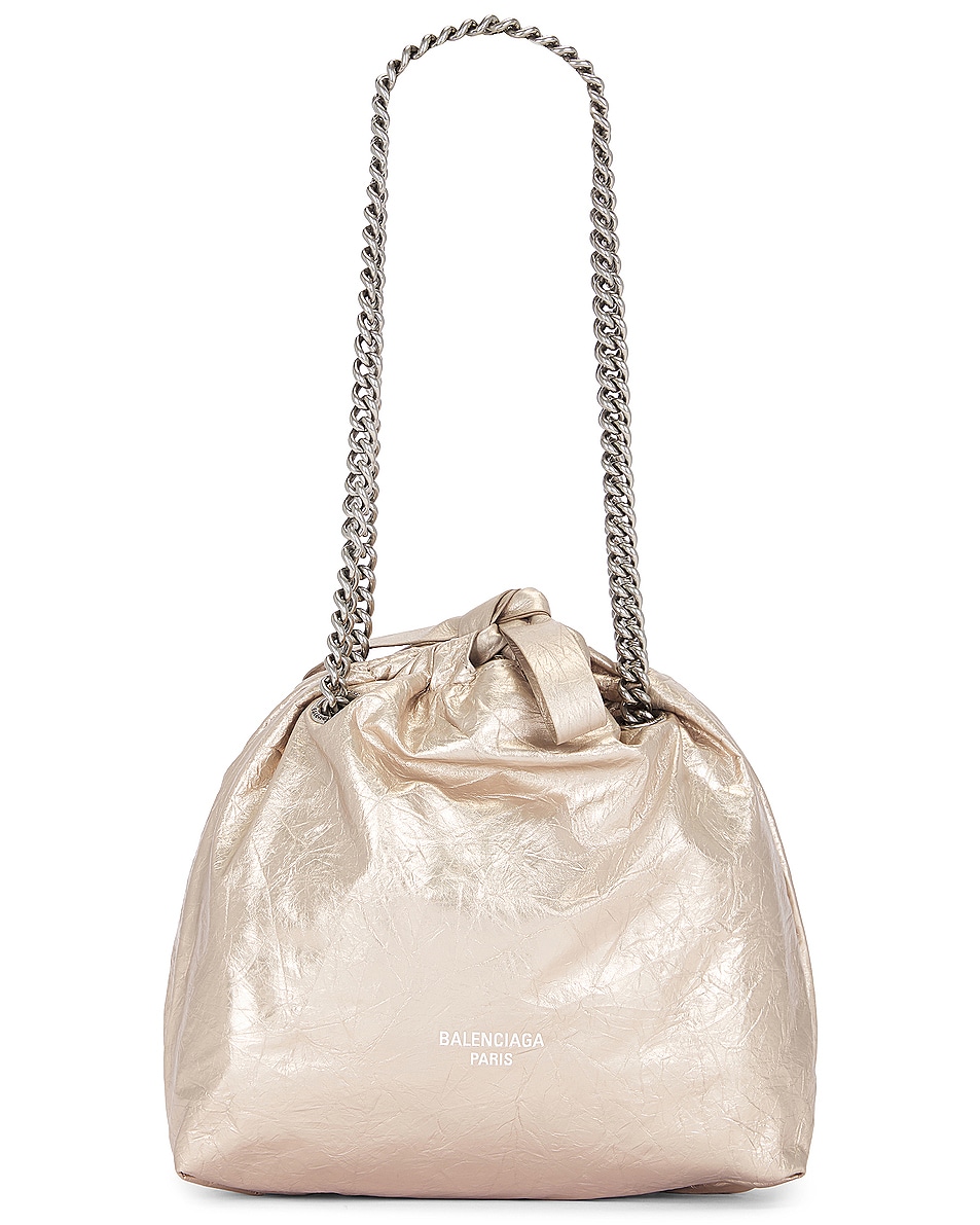 Image 1 of Balenciaga Crush Small Tote Bag in Stone Beige
