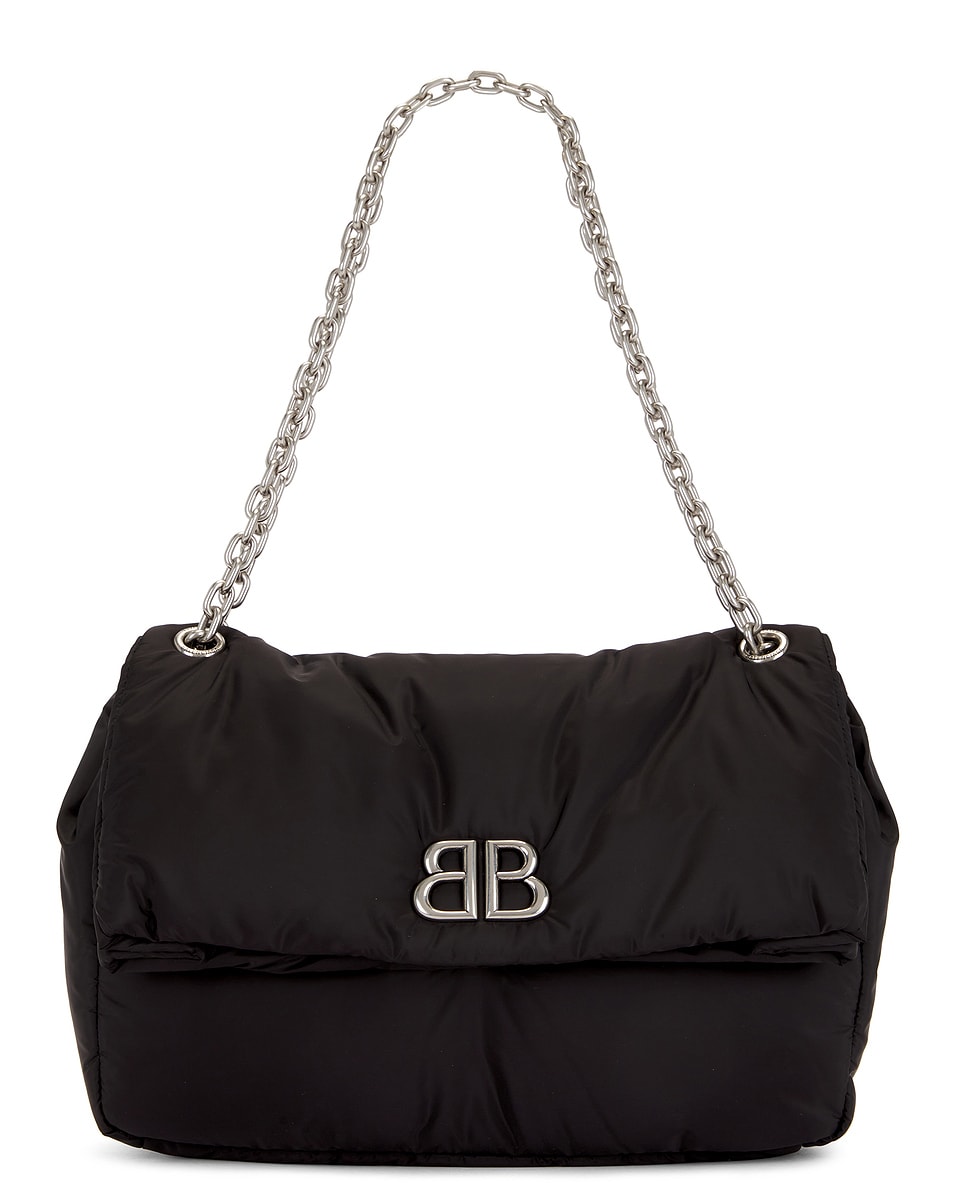 Image 1 of Balenciaga Monaco Medium Chain Bag in Black