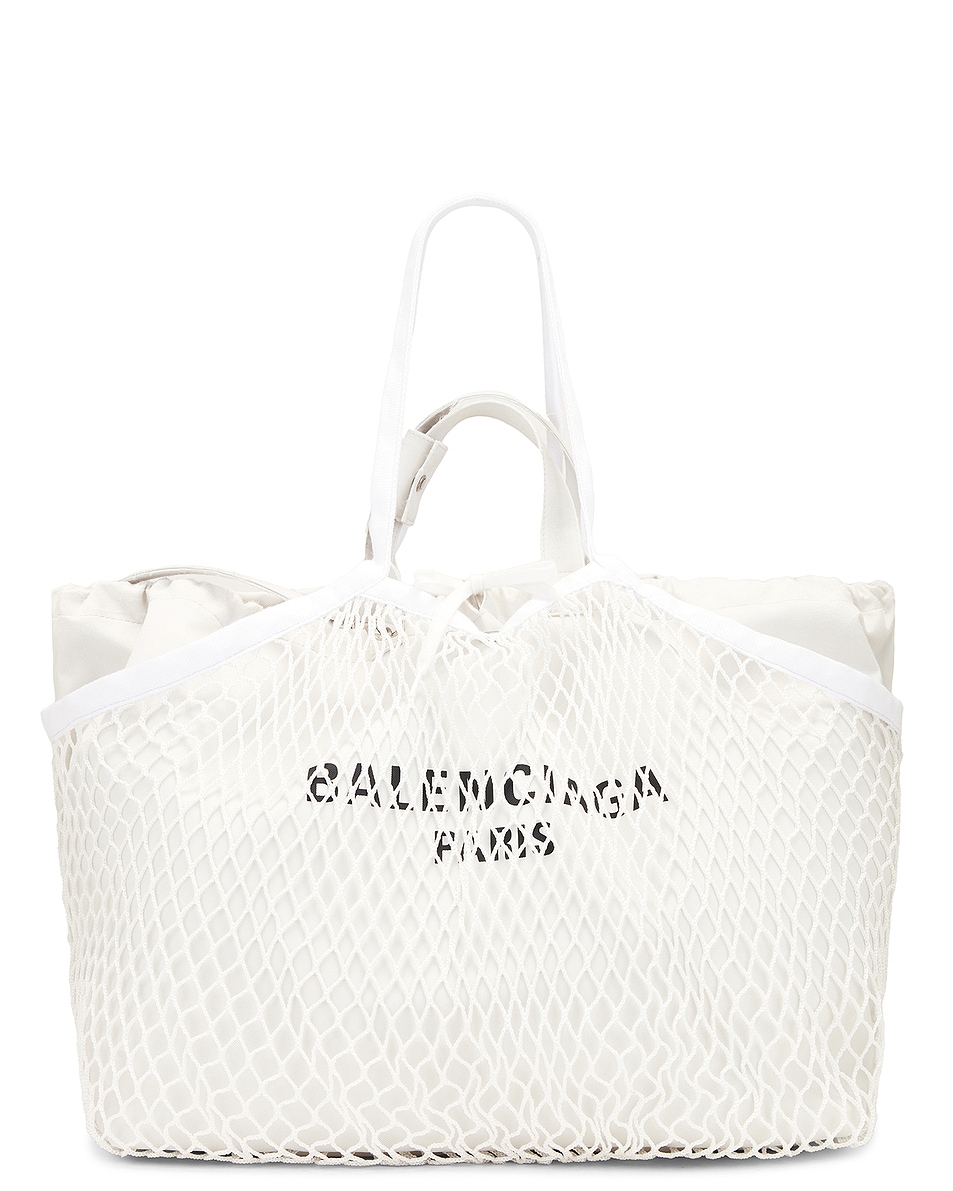 Image 1 of Balenciaga 24/7 Tote Bag in White & Black