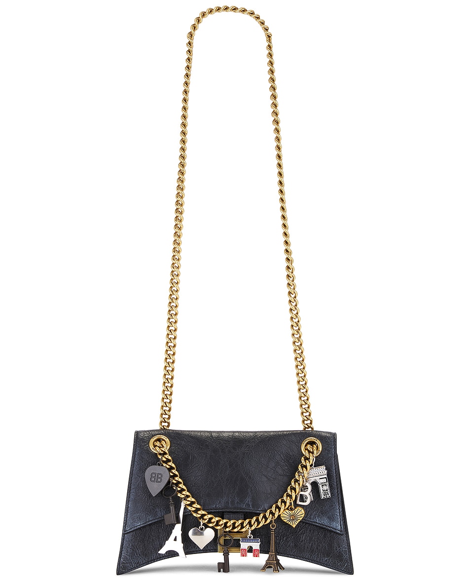 Image 1 of Balenciaga Crush Chain Small Bag in Black