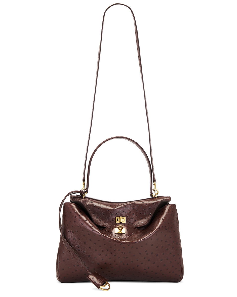 Image 1 of Balenciaga Rodeo Medium Top Handle Bag in Chocolate