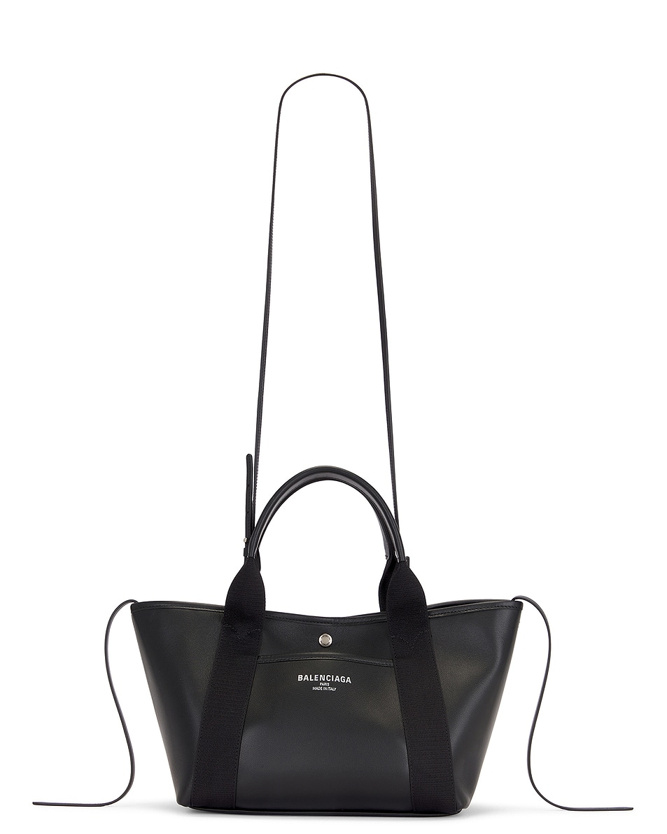 Balenciaga Navy Revamp Small Tote Bag in Black FWRD