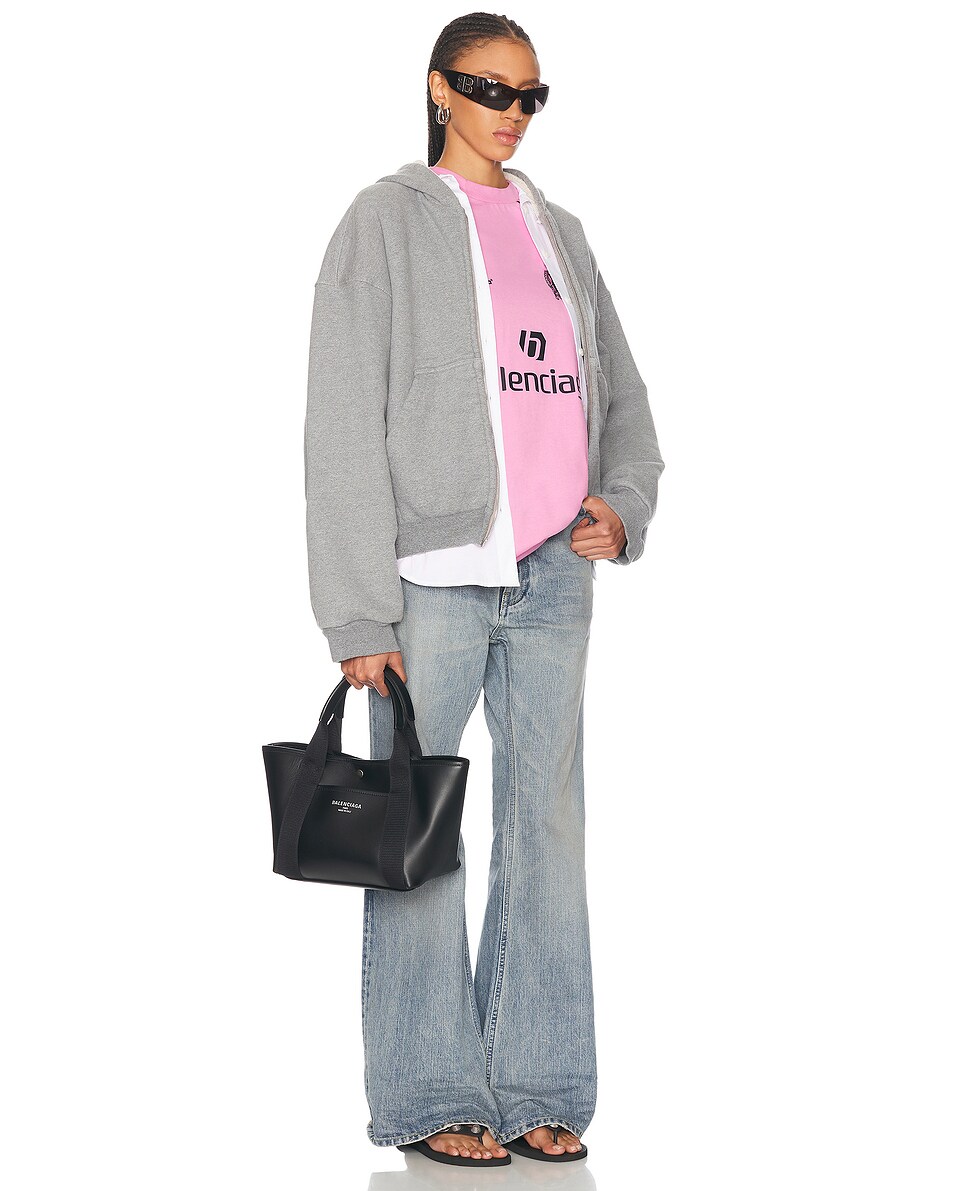 Balenciaga Navy Revamp Small Tote Bag in Black FWRD