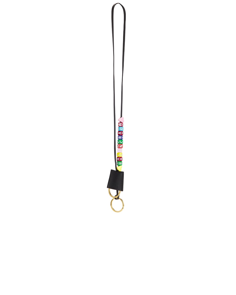 Image 1 of Balenciaga Rodeo Charm in Black & Multicolor