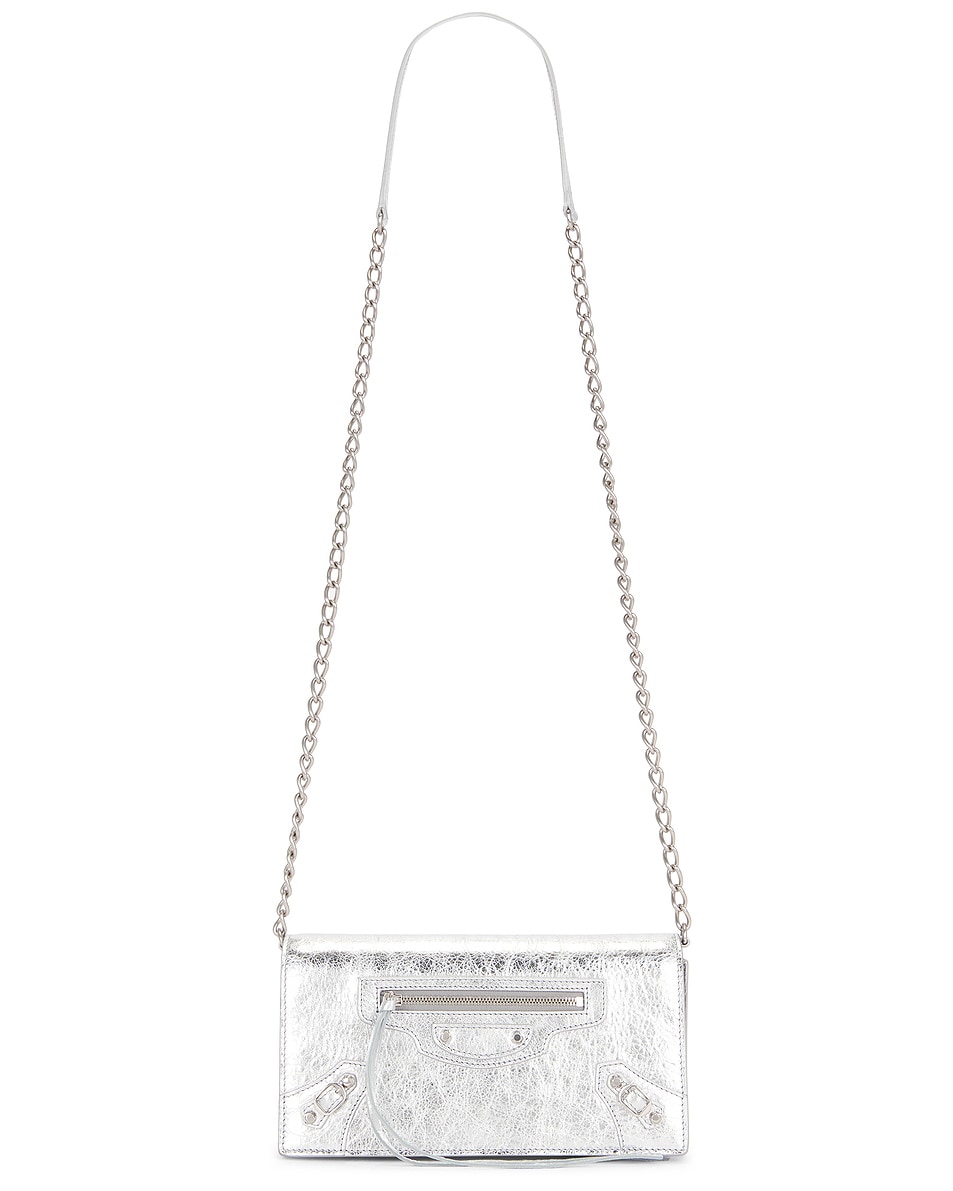 Image 1 of Balenciaga Le City Wallet Bag in Silver