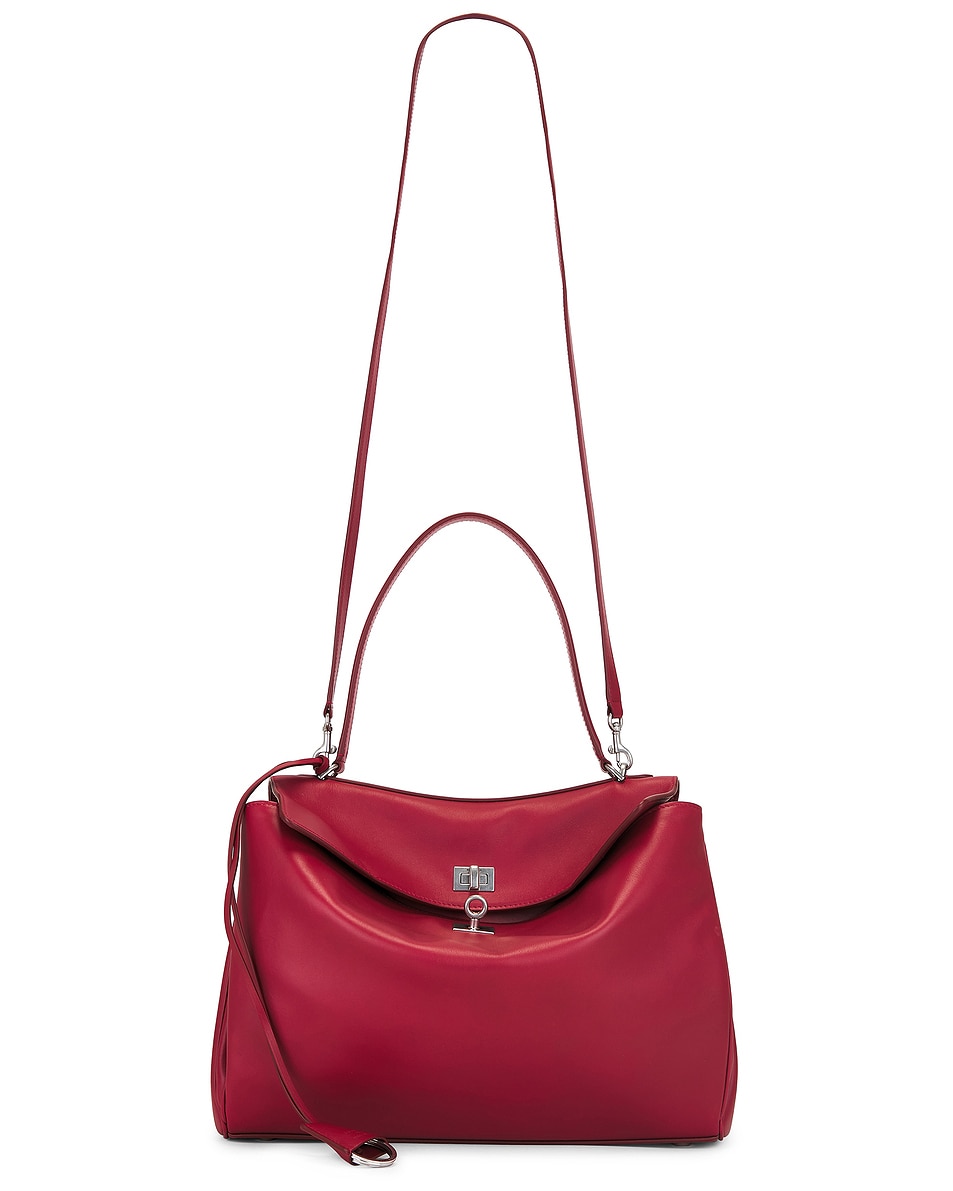 Image 1 of Balenciaga Rodeo Medium Top Handle Bag in Cherry Red