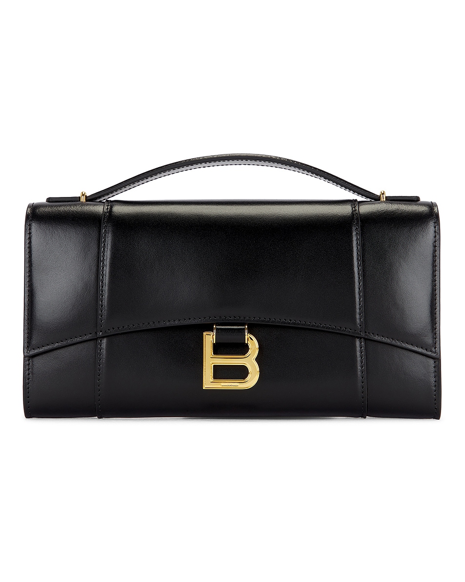 Image 1 of Balenciaga Hourglass Pouch Handle Bag in Black