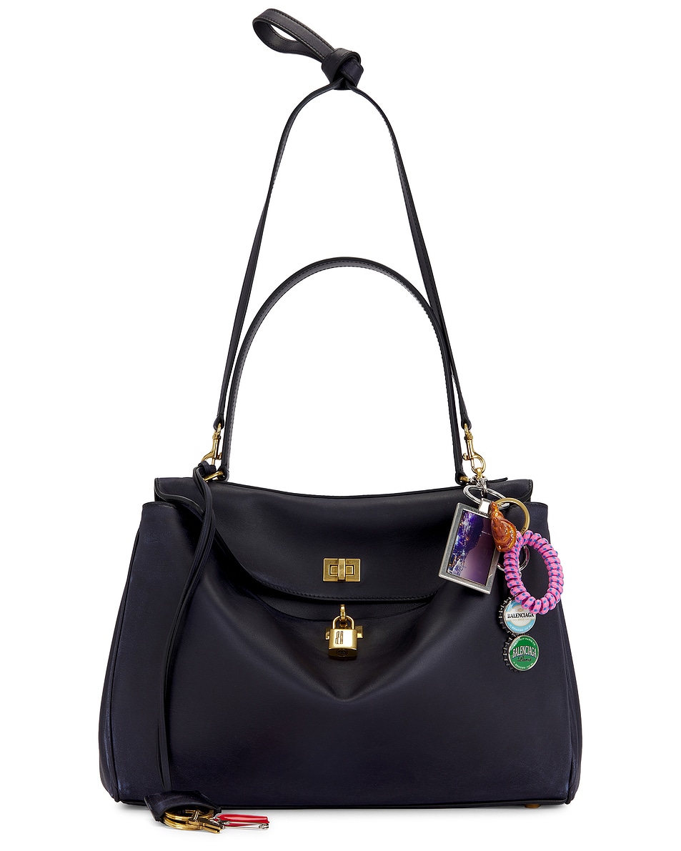 Image 1 of Balenciaga Rodeo Medium Top Handle Bag in Marine Blue