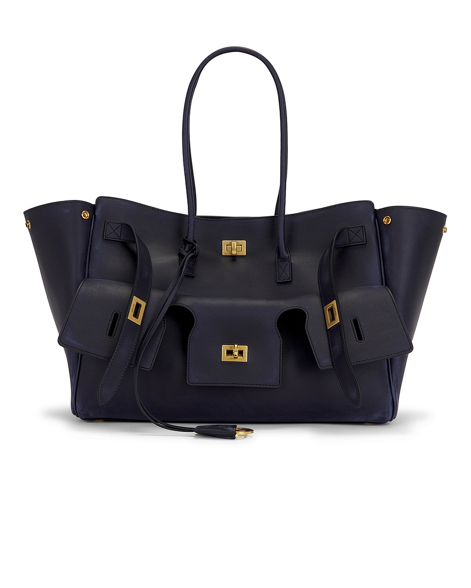 Image 1 of Balenciaga Bel Air Medium Carry All Bag in Marine Blue